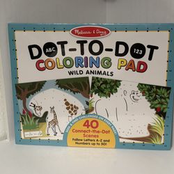 NEW Melissa & Doug dot-to-dot coloring pad