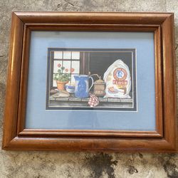 Antique picture with frame 