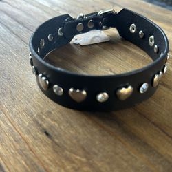 Hearts and sparkles dog collar small - medium