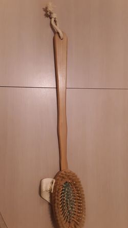 Vintage wooden bath / shower back scrubber