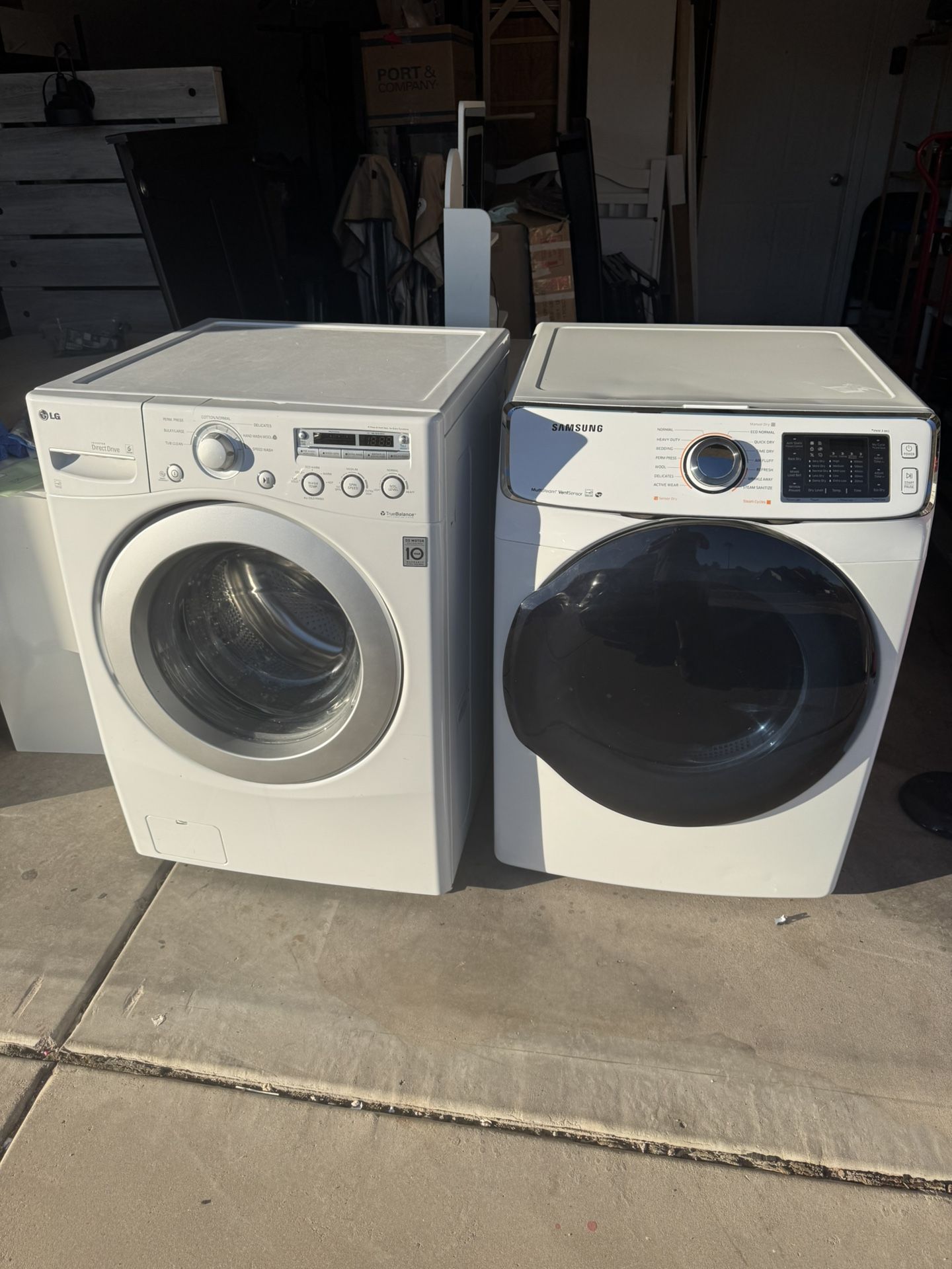 Samsung dryer and LG washer