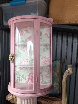 Vintage curio cabinet .Great to display anything