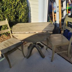 Nice Dining Set - Drop Leaf Table And 2 Chairs