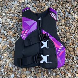 Stearns Ski Vest Life Jacket Flotation Device Black/Purple Size Youth Girls