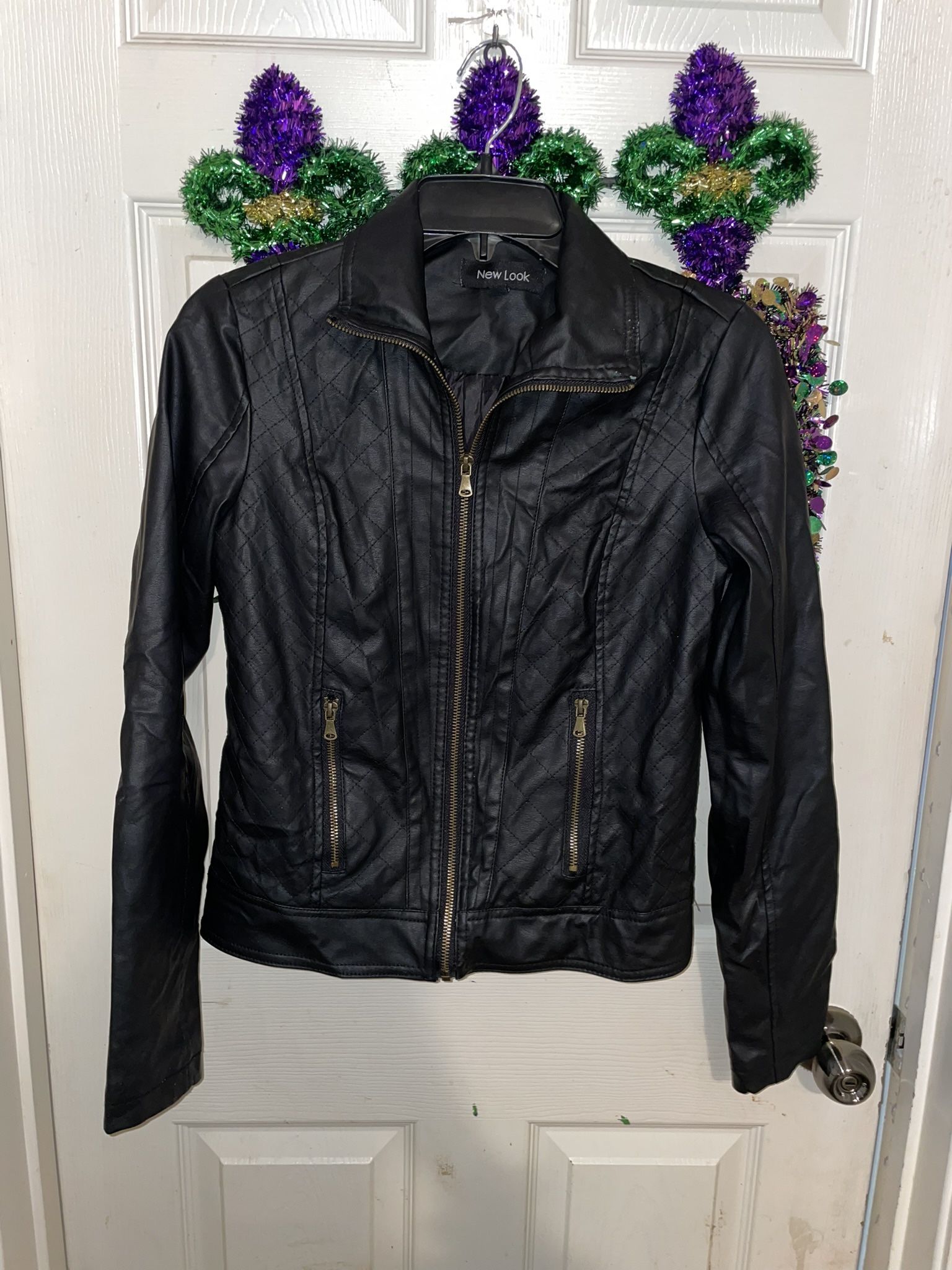 Black Leather Jacket Size Small
