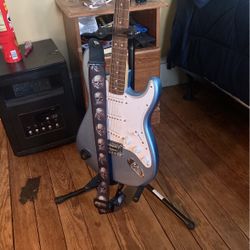 Blue Fender Guitar