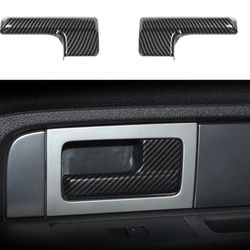 Interior Door Handle Cover Trim Decor Bezels for Ford F150 2009-14 Carbon Fiber