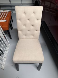 4 Beige Dining Room Chairs