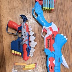 Nerf DinoSquad Tricera Blast Dart Blaster Stegosmash Dinosaur Gun Dino