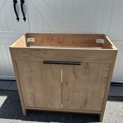 Brand new 36" bathroom vanity cabinet with soft close doors and adjustable height shelf and feet No Sink Included