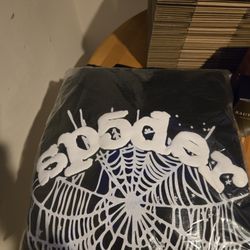 Black Sp5der Hoodie | Men's Large