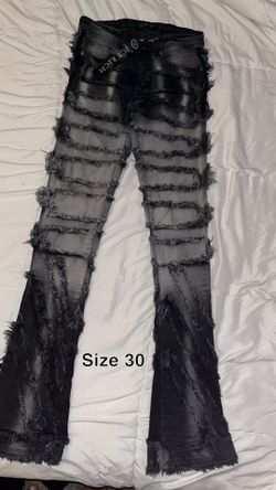 Stacked jeans for teen or adult