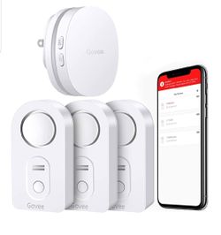 Govee WiFi Water Sensor, Smart APP Leak Alert, Wireless Water Alarm and Alarm with Email, Notification, App Alerts 3 Packs