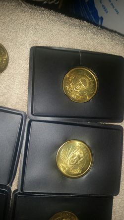 Coins with sports athletes on them