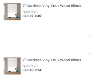 2" Cordless Vinyl Faux Woods Blinds