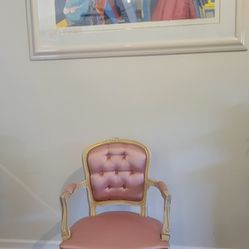 Antique Pink Accent Chair 