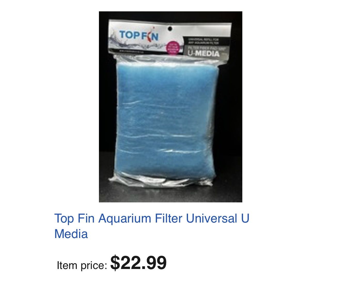 Top Fin Aquarium Filter. This universal U Media filter