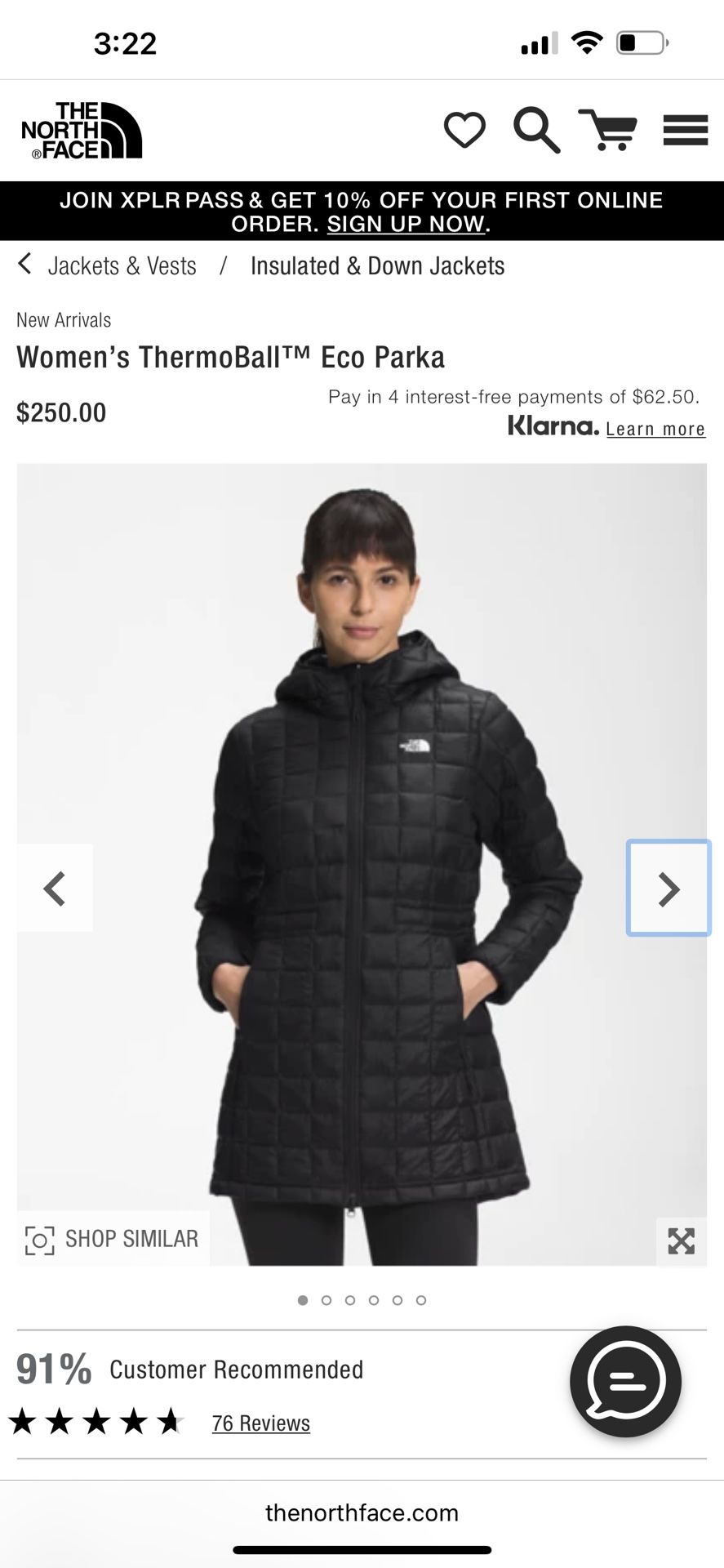 North Face Jacket- Women’s ThermoBall™ Eco Parka