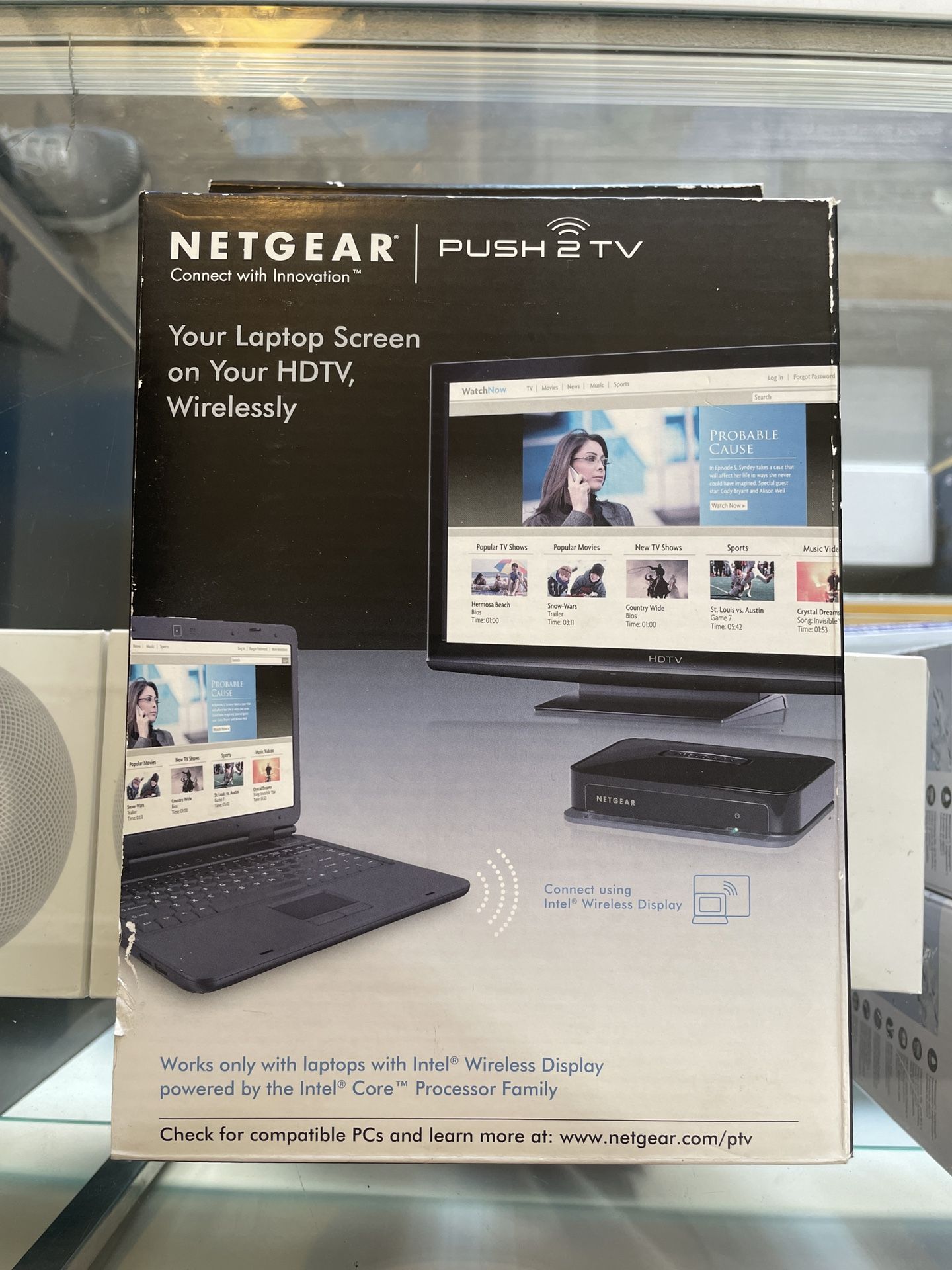 New Netgear Push2TV TV Adapter for Intel Wireless Display PTV1000-100NAS