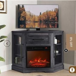 Tv Stan W/fire Place 