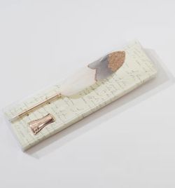 Feather Quill Pen & Stand Holder Set, NEW!
