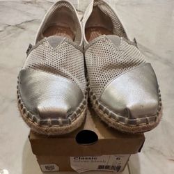 Tom’s Silver Metallic Espadrilles 