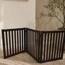 Wooden Freestanding Dog Gate 3 Panels