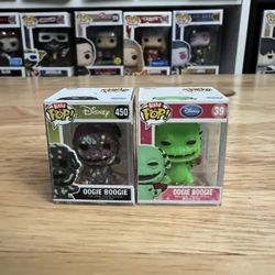 2 BITTY Oogie Boogie Funko Pops CHASE Bug #450 39 Disney Nightmare Christmas NBC