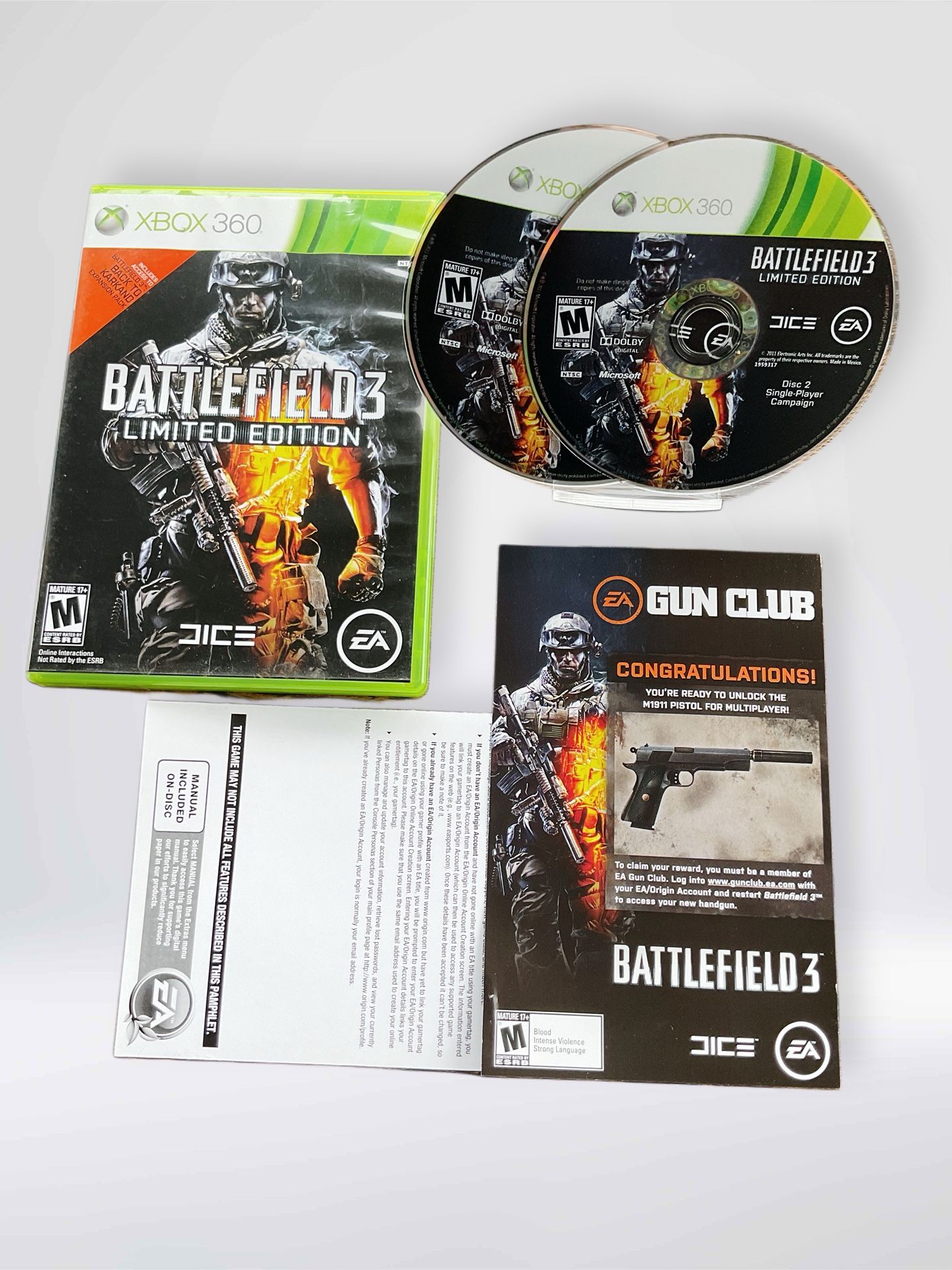 Battlefield 3 Limited Edition for Xbox 360 - Great condition CIB 2 Inserts