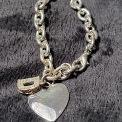 Initial D With Heart Bracelet