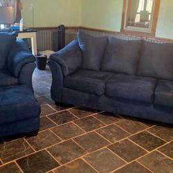 Darcy couch and oversized chair with ottoman. 