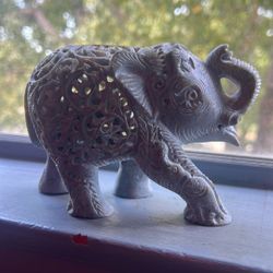 Hand Carved Elephant From India