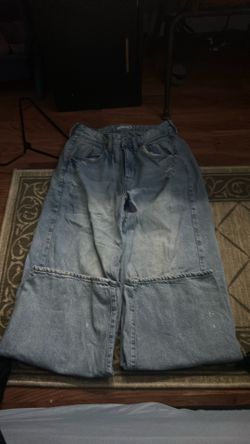 Light blue baggy jeans