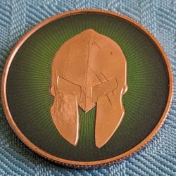1 oz Copper Spartan Molon Labe