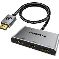 HDMI Splitter – 1 in 3 Out MST Hub 💻🖥️
4K @ 60Hz | Extended Display for 3 Monitors