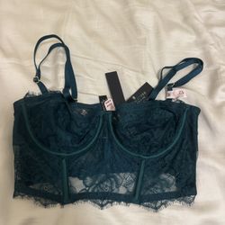 Victoria Secret Emerald Green Corset. New With Tags 32B