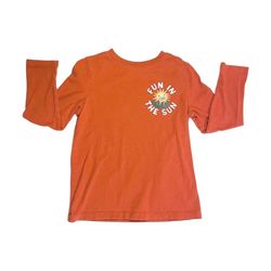 Old Navy Fun In The Sun Burnt Orange Long Sleeve Shirt Boys 5T, SMOKE FREE!