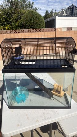 Hamster Cage with some toys
