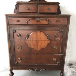 Antique Dresser and Mirror
