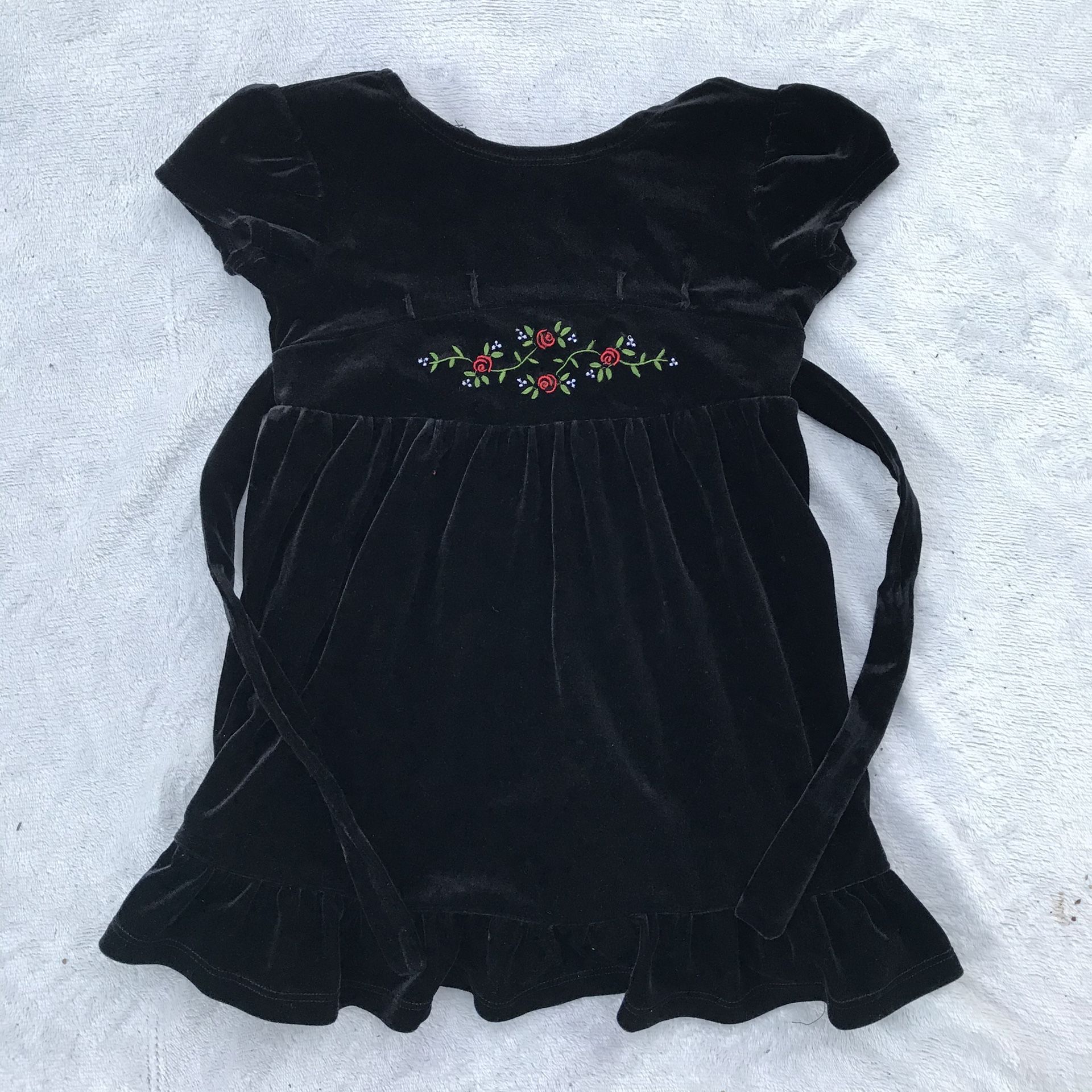 George Black Velvet Floral Dress 