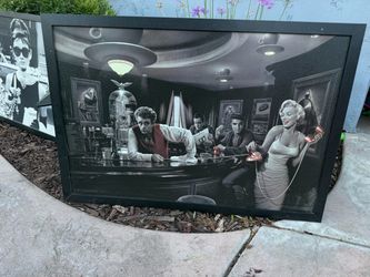 Elvis, James, Dean and Marilyn Monroe diner artwork