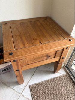 Wood end table