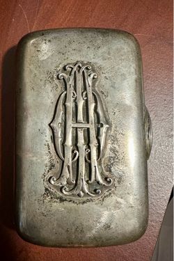 Antique Silver Monogrammed Cigarette Case