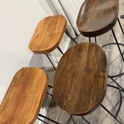 Solid Wood Island Stools