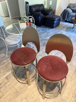 Set of 2 stainless Bar Stools