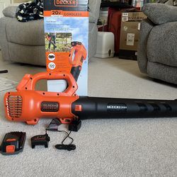 New BLACK+DECKER 20V MAX Cordless Leaf Blower with Battery and Charger