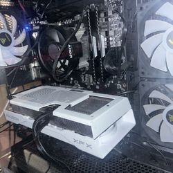 Whole Gaming Pc Setup (brand New GPU) With Rode Mic, Razer Kraken Headset, 165fps Monitor, Two Monitor Desktop Speakers, Keyboard And Mouse)