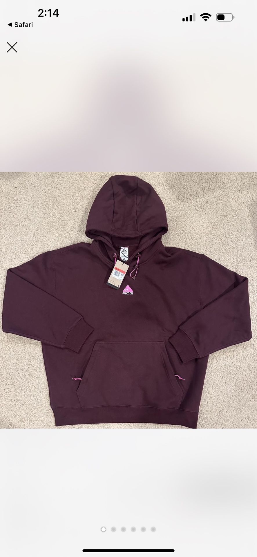 Nike Acg Hoodie Size Med
