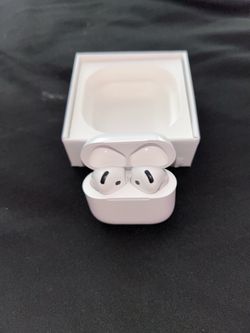 White AirPod 4th generation with active noise cancellation