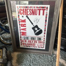 Autographed Kenny Chesnutt Concert Poster